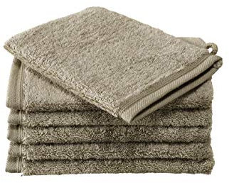 De Witte Lietaer Contessa Luxe Waschlappen, Baumwolle, Taupe, 16 x 22 cm, 6 Stück