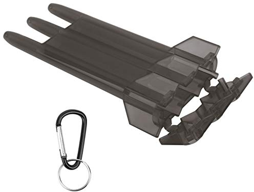Aluminium Dart Case, tragbare Dart Tasche für 3 Darts, durabel und kompakt, mit Hängeschnalle, schwarz, Organizer für Dartsport, Travel Case für Darts, Trainings- und Turniergebrau