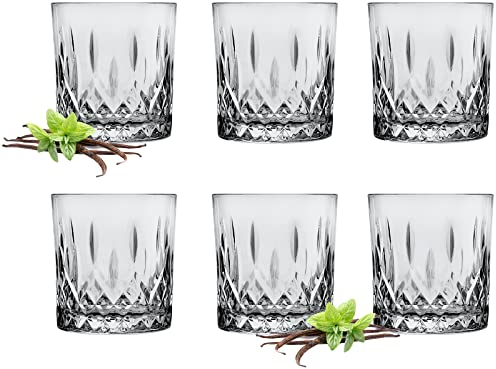 Glasmark Krosno Set Verre A Whisky 6X280Ml Rhum Accessoires Pour Les Amateurs De Whisky Gris