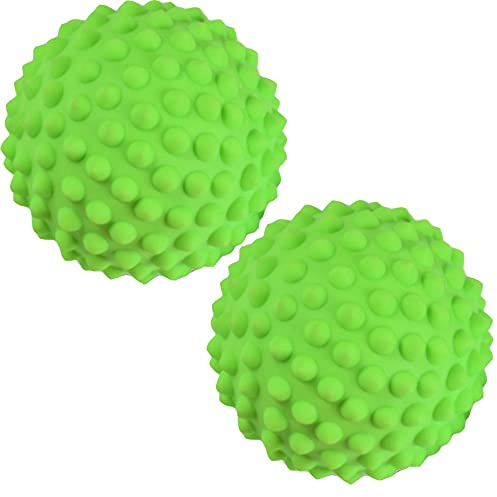 2St 9Cm Pvc Massageboll Set Yoga Fitness Fot Kroppsmuskler Avslappnande Fasciaboll,Green