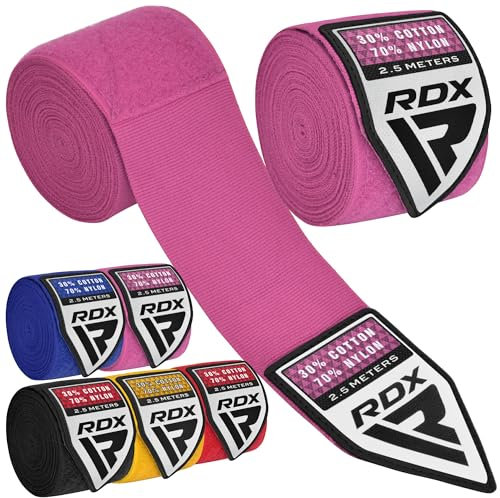 RDX Boxbandagen Kinder 2.5M, Innenhandschuhe Boxen Elastisch Handbandagen Mit Daumenschlaufe für MMA Muay Thai Kickboxen Thaiboxen Boxsack Punchingbälle Sparring Training Boxbandage, Boxing Hand Wraps