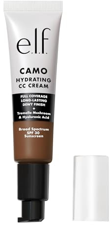 e.l.f. Hydrating Camo CC Cream, Colour Correcting Full Coverage Foundation For A Dewy Finish With SPF 30, Vegan & Cruelty-Free, Deep 530 W