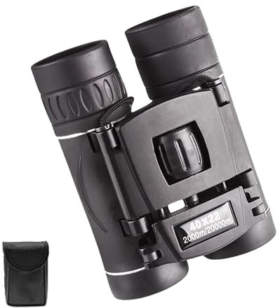 Hochleistungs Fernglas 40x22, Fernglas mit Verstellbarer Breite, Taschenformat und Faltbar, Wasserabweisend, Inklusive Tasche und Reinigungstuch. Ideal für Reisen, Konzerte und Sport.