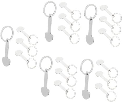 SHINEOFI 20 Piezas ficha de carro accesorios para motos de cross llavero con fichas de carrito de la compra llaveros wine opener llavero simbólico colgante extractor de carritos aleación