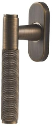 Fönsterhandtag mässing räfflat fönsterlås handtag högsta säkerhetshölje spak modern design fönster- och dörrtillbehör (färg: C01-191CA-AB)