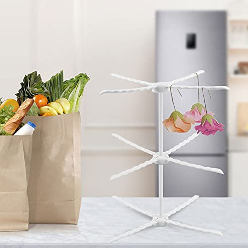 Pasta Drying Rack, Pasta Drying Rack Collapsible Air Dry Stand Cake 3 Layer Design with 4 Drying Arms On Each Level Pasta Rack Drying Collapsible Design for Baking Lovers