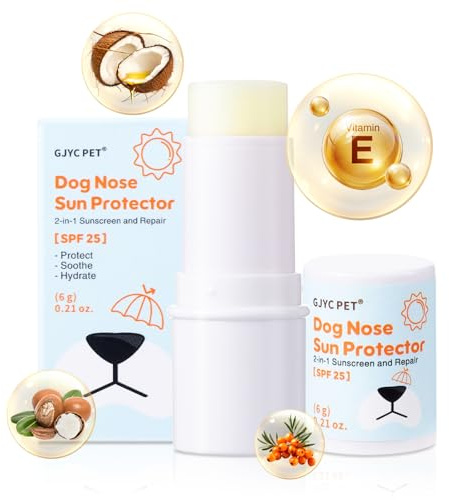 GJYC PET Hundenasen-Sonnenpflegebalsam – Feuchtigkeitsspendender Sonnenschutz mit Sheabutter & Vitamin E – Inkl. UV-Teststreifen – Natürlich & sicher für Sensible Haut