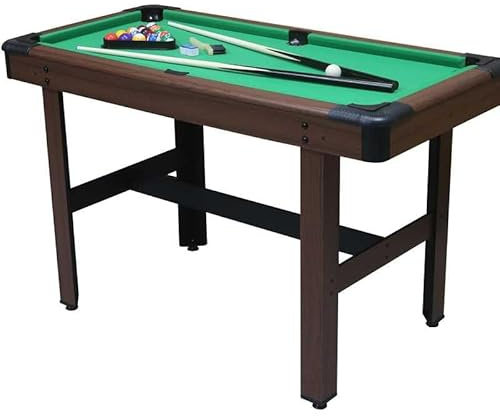 PRIJESSE Billiard Tables, 48 Inch Wooden Mini Pool Table with 16 Balls, 2 Cue Sticks, 2 Chalks and Brush, Snooker Table Mini Pool Table for Kids, Family, Party