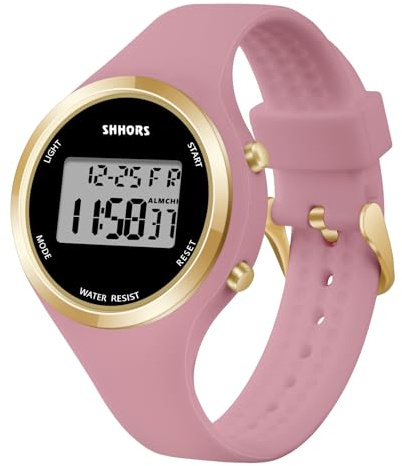 AOOSU Digital Watches for Student, LED Ladies Digital Watch, Silicon Strap Elecreonic Watches, Outdoor Sport Fashion Ladies Wrist Watch with Alarm Week LED Light for Students Women and Men