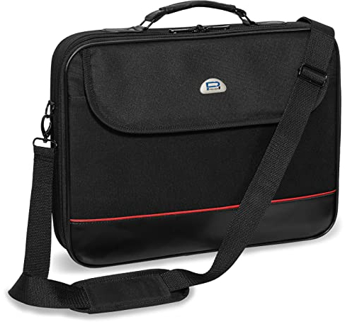 Pedea Laptoptasche Trendline Notebook-Tasche bis 17,3 Zoll (43,9 cm) Umhängetasche mit Schultergurt, Schwarz