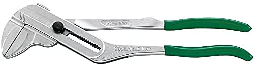 STAHLWILLE 6573 5 300 65735300 Zangenschlüssel PowerGRIP | Länge 300 mm | Schnelleinstellung | 2in1 – Zange und Schraubenschlüssel | patentiert, Made in Germany, Silber