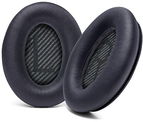 WC Wicked Cushions Ersatzohrpolster Kompatibel mit Bose QuietComfort 35 (QC35) & QuietComfort 35ii (QC35ii) Kopfhörern & mehr - Verbesserter Komfort & Haltbarkeit | Black