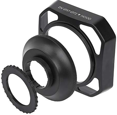 Serounder 37mm/72mm DV Camera Lens Hood, Sun Shade/ - Reduces Lens and Glare - Blocks Excess Sunlight