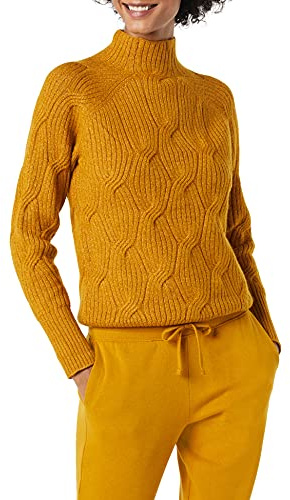 Amazon Essentials Maglione da Donna Morbido al Tatto, Collo a Imbuto, Marrone Tabacco, M