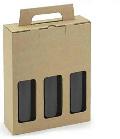 MustBeBonkers 330ml Or 500ml Beer Ale Cider Bottle Carrier Gift Box Cardboard Holder Home Brew (330 ml Bottle Carrier, 20 Carriers)