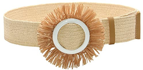 Stoffgürtel Stretchgürtel Elastik Flechtgürtel Damen Gürtel gewebte elastische geflochtene Stretch breite Taillengürtel für Damenkleider mit Schnalle Taillengürtel Böhmen Justierbarer Stretchgürtel