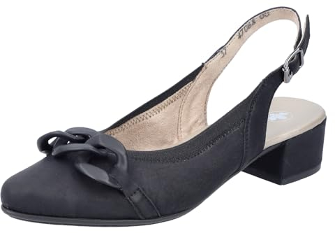 Rieker Damen Halbschuhe 47068-00 schwarz Gr. 40