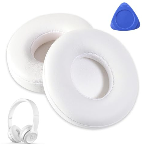 Lobun 1 Par Almohadillas de Repuesto Beats Solo 3 y 2 Wireless Wired Auriculares, con Cuero de proteína Suave/Espuma de, Almohadilla Auriculares Profesionales