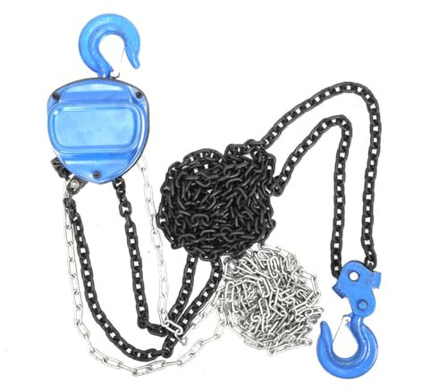 ECUTEE 2T /4400lbs Manual Chain Block Hoist Lifting Chain Puller 3m/ 10FT Chain for Lifting Pulling Construction Building Garage Warehouse Automotive Machinery, Heavy Duty 360° Rotation 2 Hooks Tool