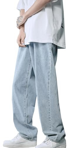 WANLAI Y2K Baggy Jeans Herren Vintage Jeanshosen Teenager Jungen Skateboard Hosen Streetwear Denim Pants