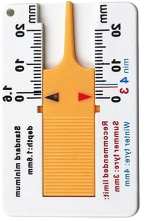 Misuratore di profondità degli pneumatici, misuratore di profondità del battistrada, 0-20 mm, strumento di misurazione preciso per la profondità del battistrada, misuratore manuale portatile per moto,