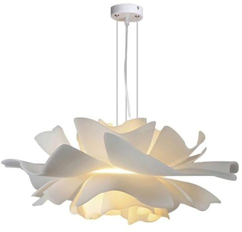 MCWYH Ligne de Suspension Réglable Simple et Moderne, Créative Minimaliste en Forme de Fleur, Acrylique, Lustre pour Salon, Salle à Manger, Chambre à Coucher