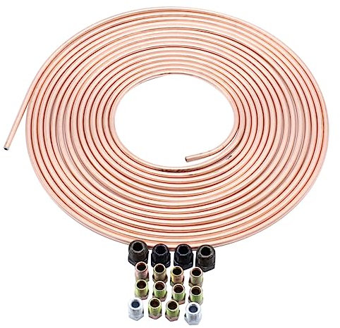 TINEASUR Nickel Copper Brake Line Tube Od Foot Coil Auto Brake Line Non-magnetic Replacement for
