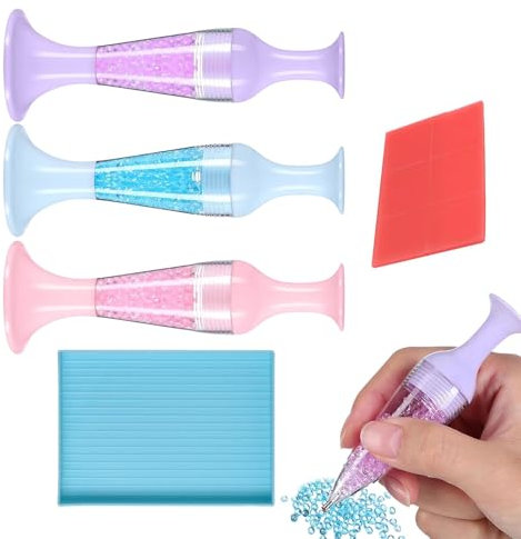 3 Stück diamonds painting Diamond Pai-nting Zubehör, Diamond Paint Stift Zum Befüllen 5D Bohrstift Ergonomischer Blumentopf Diamantmalerei Stift, Diamant Bildwerkzeuge Für Diamant Malerei