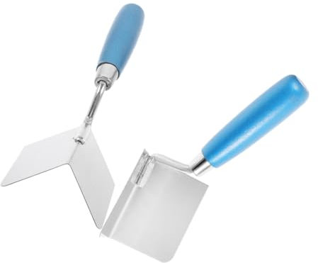 Mipcase 2pièces Lot De Truelles Angle Pour Cloisons Sèches Outil De Finition Intérieur Et Extérieur Acier Inoxydable Avec Poignée Ergonomique