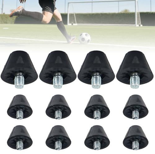 12 Stück Fussballschuhe Stollen,Ersatz-Spikes, Stabile, rutschfeste M5-Gewindeschraube,Fußballschuh-Stollen für Fussballschuhe Herren, Wettkämpfe