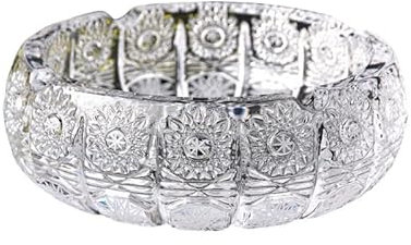 Posacenere di lusso in cristallo trasparente, portacenere in vetro pesante per fumatori, elegante portacenere con dettagli eleganti per interni o esterni, facile da pulire, per casa, ufficio