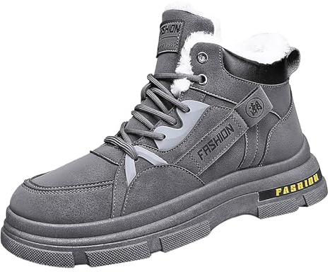 Generico stivali invernali uomo Stivali Uomo Invernali Caldo Impermeabili Stivaletti Elastico Comodi Ed Eleganti Classic Chukka Boots Biker Da Neve da neve impermeabili