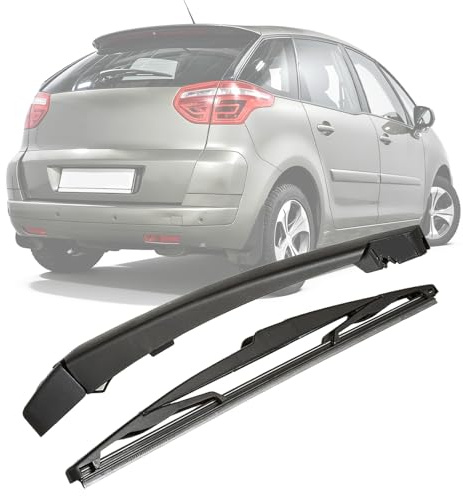 Limpiaparabrisas Trasero de Coche Reemplazo Compatible con Citroen C4 Picasso/Grand C4 Picasso 2006-2013, Juego de Brazo y Hoja de Kit de Limpiaparabrisas Trasero de Coche Impermeable