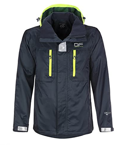 Dry Fashion Herren Regenjacke Segeljacke Baltic - Allwetterjacke Outdoorjacke Jacke Sailing Wasserdicht Winddicht Atmungsaktiv in Blau Größe L