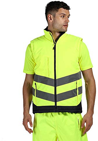 Regatta TRA840 20770 Professional Hi-Vis Body warmer, Yellow/Navy, L