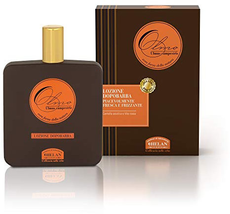 Helan, Olmo, Dopobarba Uomo Fresco e Frizzante, Delicato sulla Pelle del Viso - Balsamo Barba Lozione Liquida Lenitiva contro Irritazioni, con Centella Asiatica e Vite Rossa, 100 ml - Made in Italy