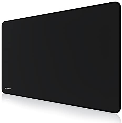 TITANWOLF - Alfombrilla de ratón de Gran tamaño 1000 x 600mm - Mouse Pad Gaming XXXL – Precisión y Velocidad en Juegos - Antideslizante, Resistente al Agua - Superficie de Tejido – Motivo Black