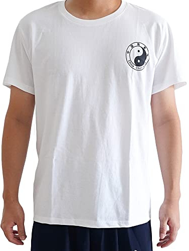 Dee Plus Tai Chi Clothing Shirt Cotton Summer Short Sleeve Tai Chi Tee Tshirt | Round Neck | Female Taekwondo Sanda Martial Arts Wing Chun Kung Fu T-Shirts Uniform Tops for Men and Women