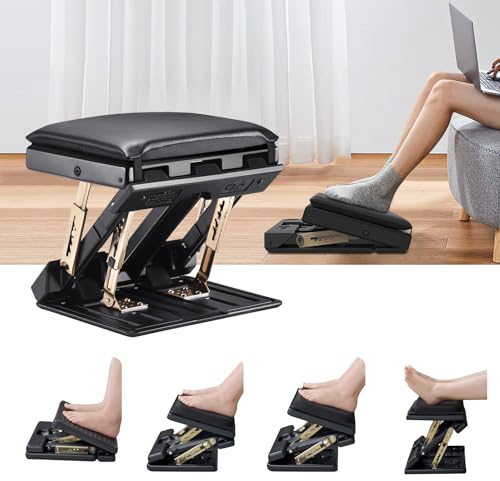 Fußstütz, SenDeluz Ergonomische Fußablage Einstellbar Fußhocker unter Schreibtisch Rutschfest Fußstützen Höhenverstellbare Fußbank Fußhocker für Schreibtisch, Büro, Zuhause, Reise