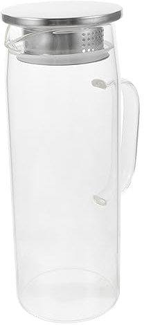 HAKIDZEL Jarra De Vidrio Con Filtro Para Agua Fría y Té Helado Capacidad Para Uso Casa o Restaurantes