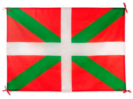 Bandiera dei Paesi Baschi, Bandiera Euskadi, Bandiera basca, Misura 100 x 70 cm, Colori Vivaci per Uso Interno ed Esterno.