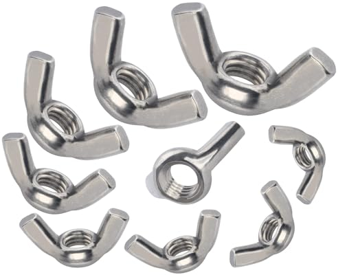 Flügelmuttern M8 20 Stück Edelstahl A2 V2A Schmetterlingsmutter Gewindemutter Schraubenmutter Wing Nut Mutter Flügelmutter DIN 315 nicht rostend zur universellen Nutzung ohne jegliches Werkzeug