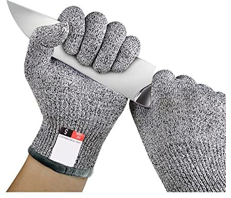 Gants résistants aux coupures, Gants anti-coupures Protection de niveau 5 à haute résistance Gants de sécurité anti-coupures Randonnée en plein air Gants résistants aux coupures Gants de travail S'app