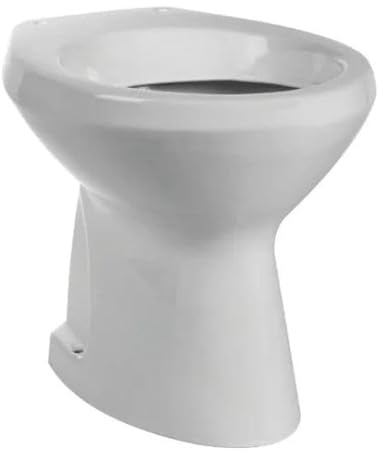 Barbottina Vaso wc a terra con scarico a pavimento in ceramica bianca serie elite
