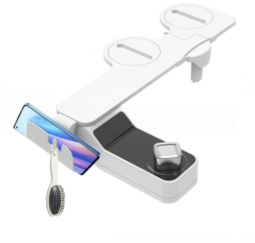 Fangxuee Accesorio de Bidé de Agua Fría No Eléctrico para Inodoro con Rociadores de Doble Boquilla Autolimpiables y Presión de Agua Ajustable.