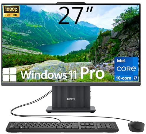Lenovo IdeaCentre All-in-One Desktop Computer, 24 FHD Display, 6-core AMD Ryzen 5 7535HS, 32GB DDR5, 1TB SSD, Wi-Fi 6, HDMI in&Out, Wireless KB&Mouse, Windows 11 Home