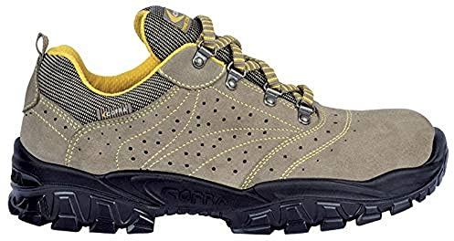Cofra New Nilo S1 P SRC, Zapatos de Seguridad, Beige/Amarillo, 40
