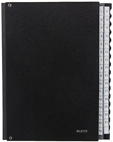 Leitz 59310095 Pultordner 1-31, 32 Fächer, PP, schwarz