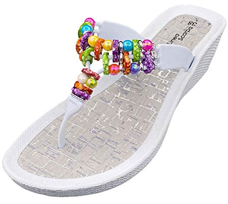 Linea Scarpa Milos Flip Dianette - Chanclas de baño con tacón para mujer, color Blanco, talla 40 EU
