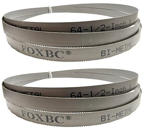 FOXBC 64-1/2 x 1/2 x 0.02 x 24 TPI Metal Bandsaw Blade Cutting for Harbor Freight, Wen 3970, Jet Band Saw - 2 Pack